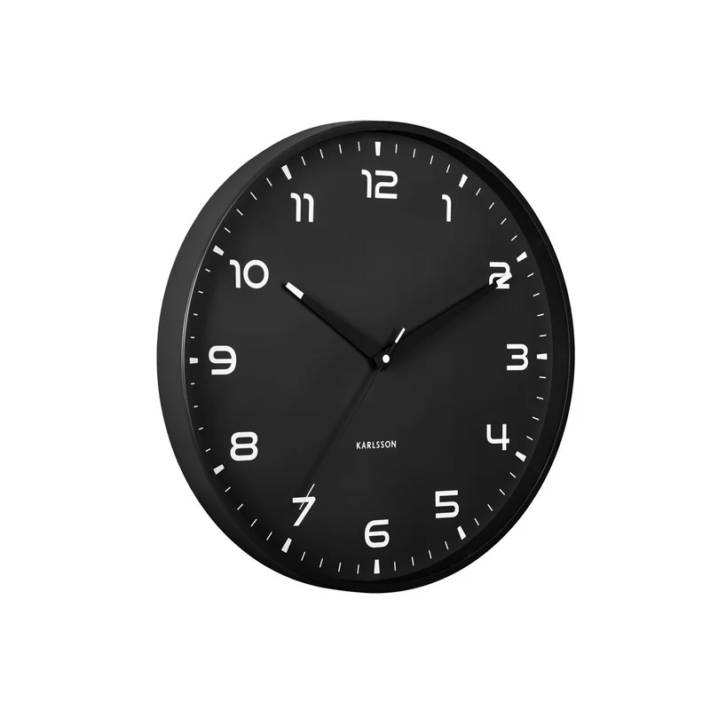 Wanduhr Stolz - Schwarz
