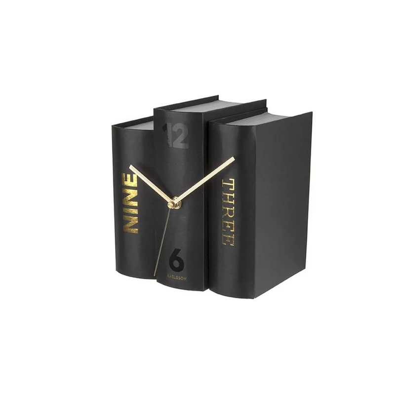 Tischuhr Buch - schwarz
