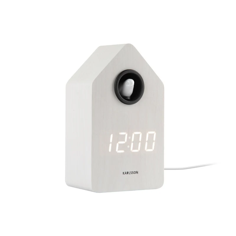 Wecker Kuckuck LED - Weiß