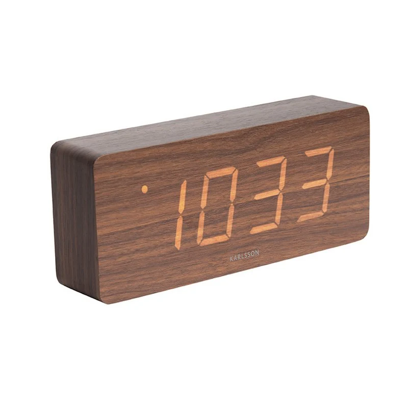 LED-Weckerröhre Tube aus Holz