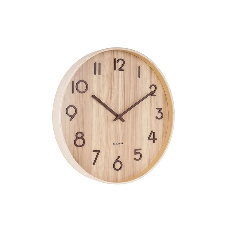 Wanduhr Pure Medium aus Walnussholz