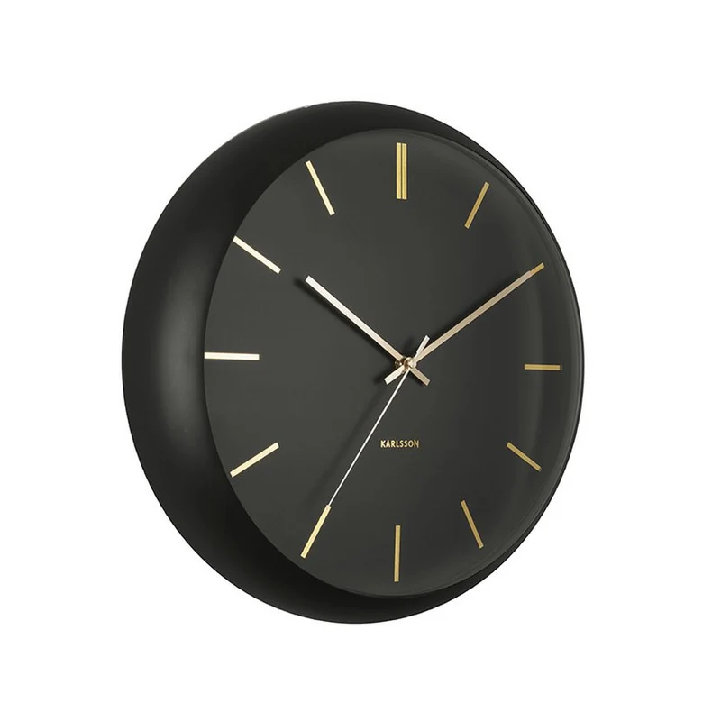 Wanduhr Globus - schwarz