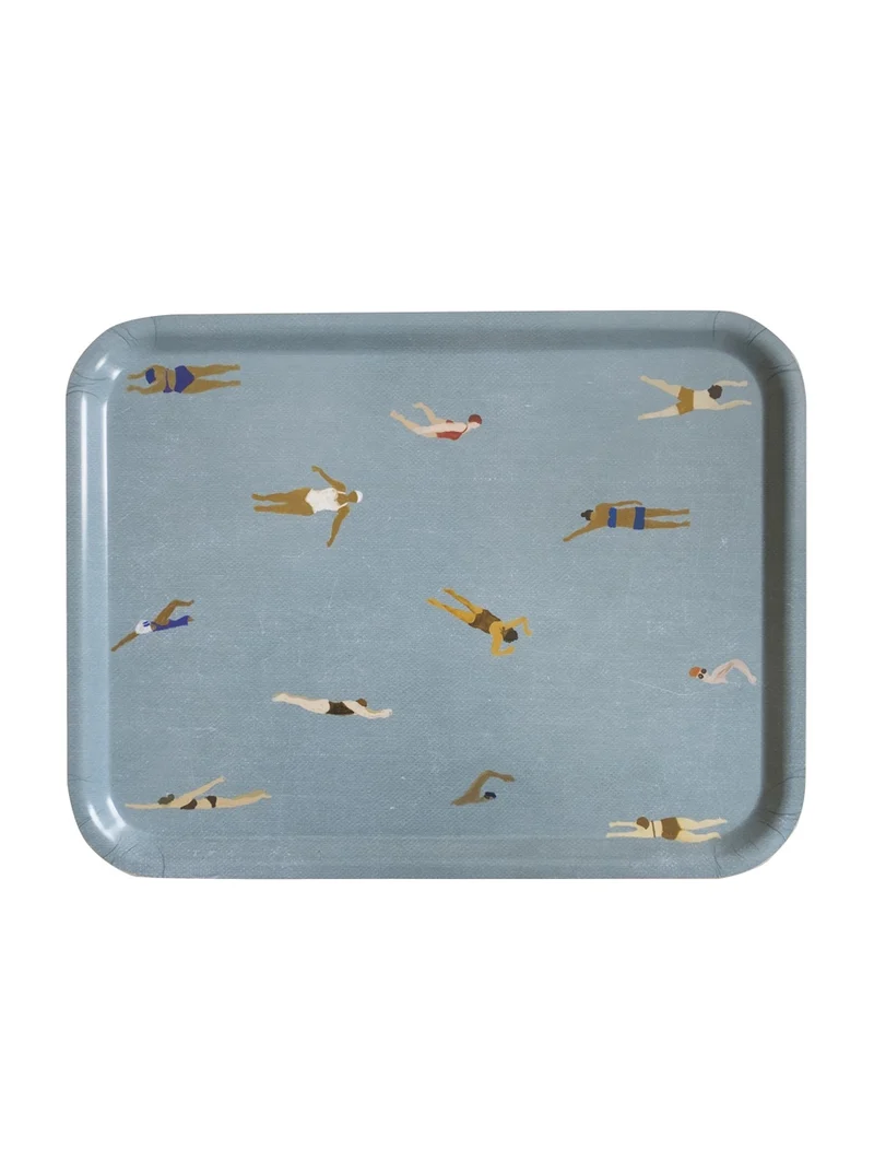 Tablett Schwimmer - Blau - Groß