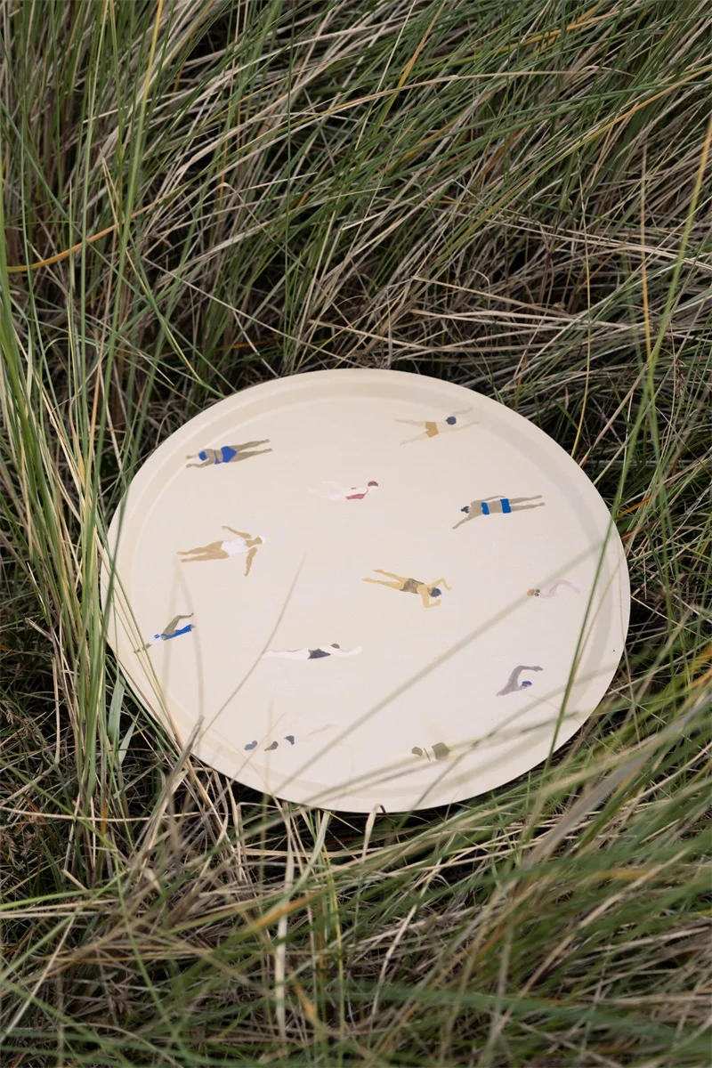 Tablett Schwimmer - Sand - Ø 38 cm
