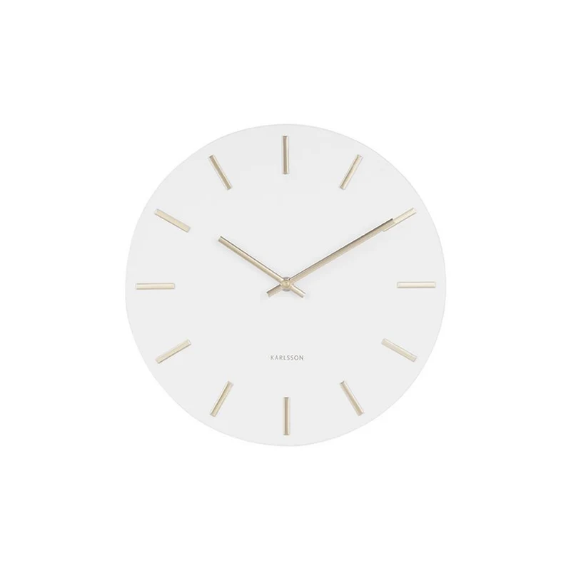 Wanduhr-Charm klein - weiß