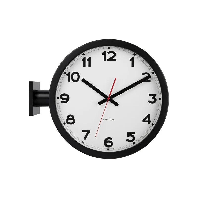 Wanduhr New Classic doppelseitig - Weiß