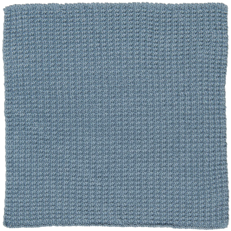 Spüllappen getrickt - staubig blau