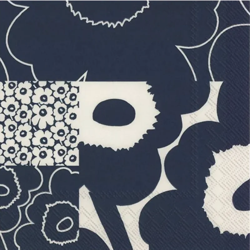 Marimekko Papierservietten - UNIKKO KOLLAASI - dark blue