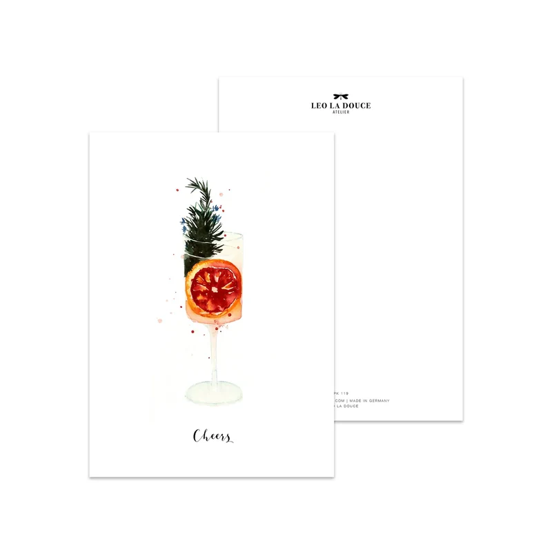 Postkarte - Cheers | Cocktail