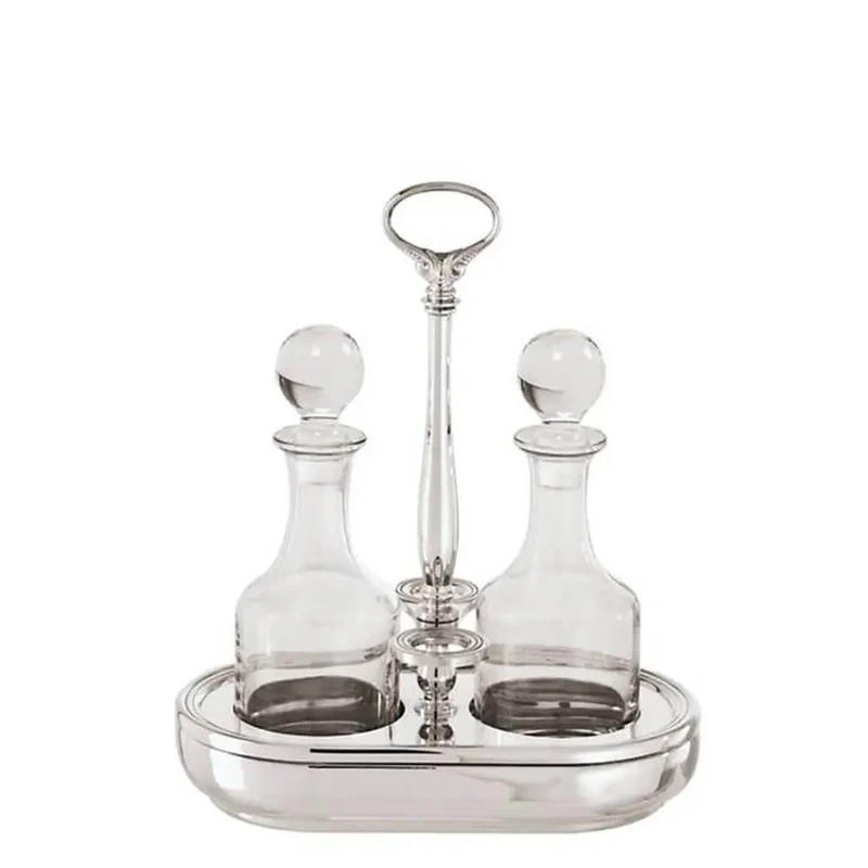 Sambonet Contour oil and vinegar set silverplated