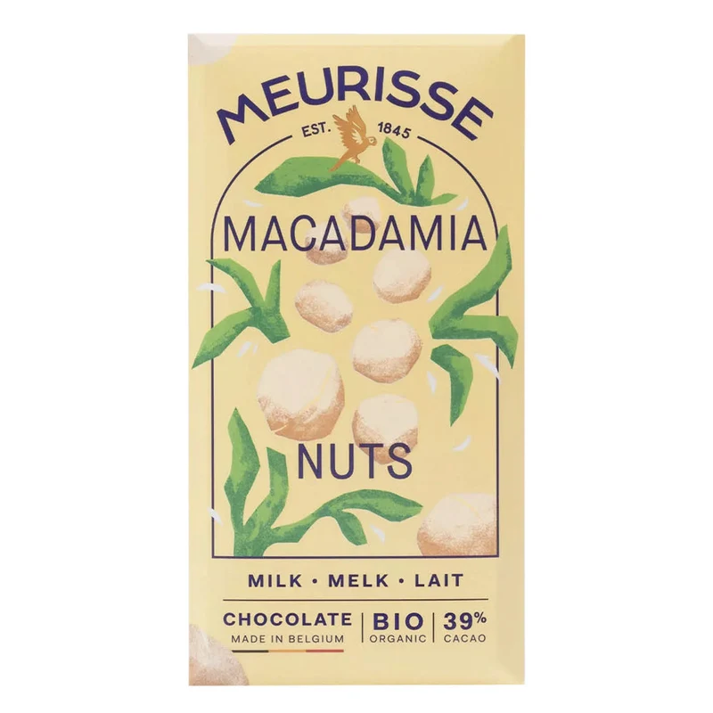 Vollmilchschokolade mit Macadamia Nüssen - 100 g