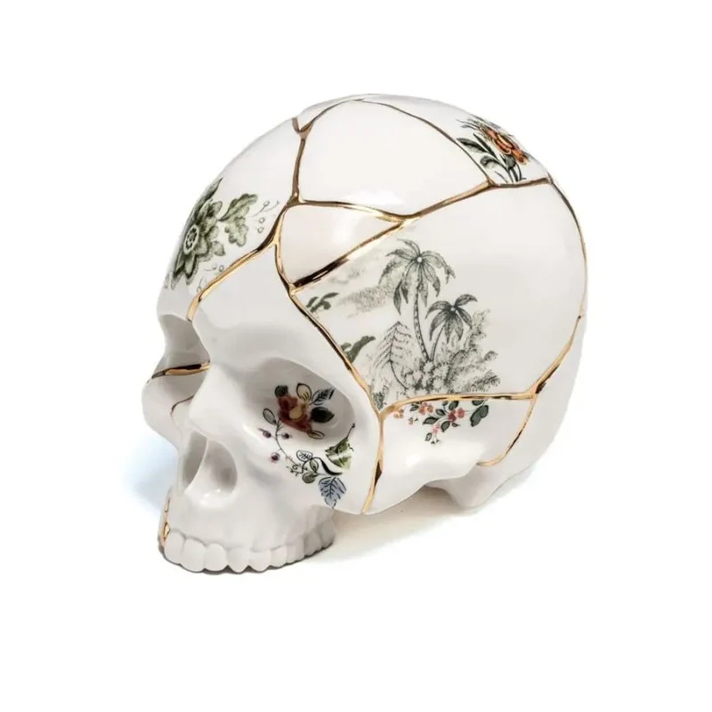 Seletti Kintsugi Skull decoration