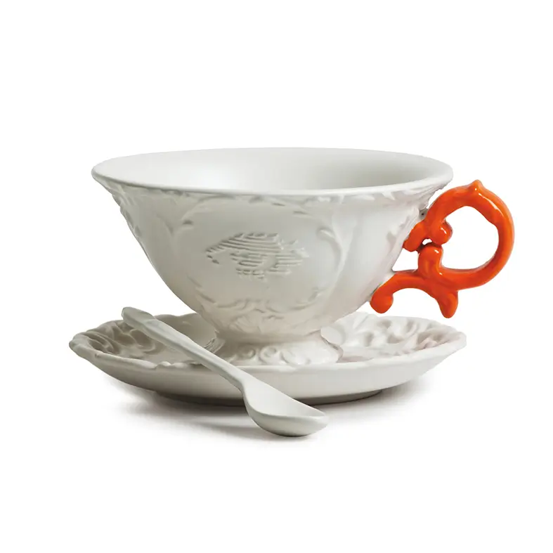 Seletti I-Wares tea set with tea cup, spoon and saucer