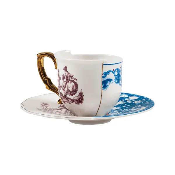 Seletti Hybrid porcelain coffee cup with saucer