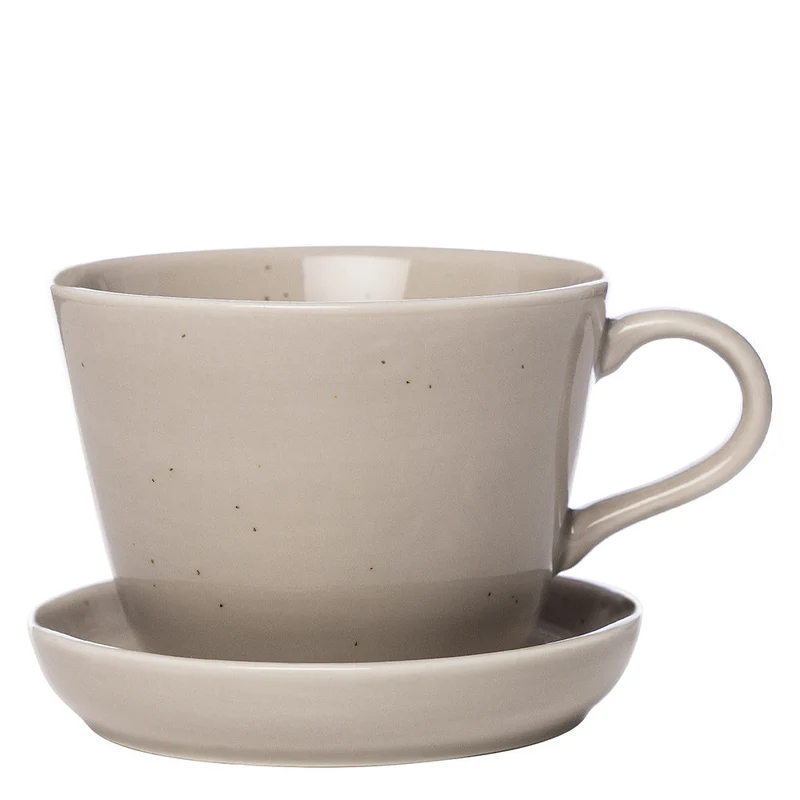 Tasse mit Untersetzer - Sand