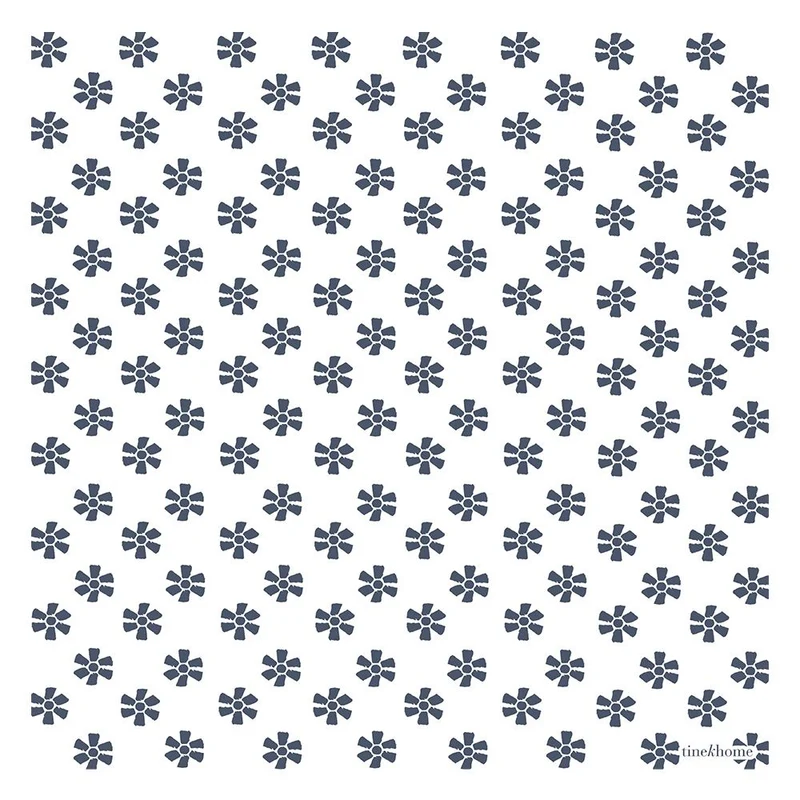 Servietten mit Blumen - indigo - 20x20
