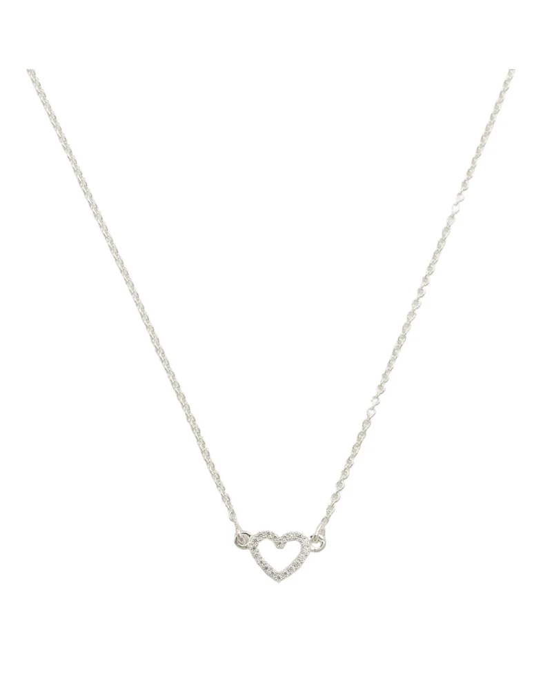 Halskette Stone Heart - silber crystal