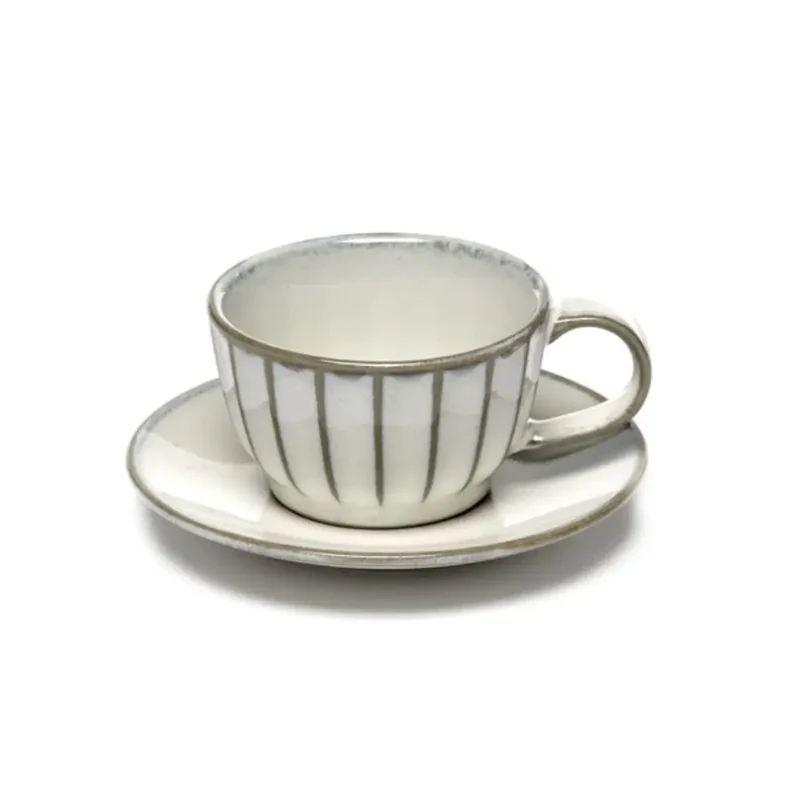 Serax Inku espresso cup with saucer white