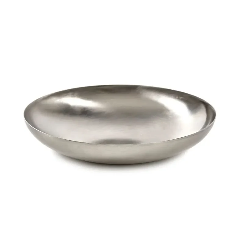 Serax Table Accessories bowl brushed steel diam. 17.5 cm. - 6.88 in.
