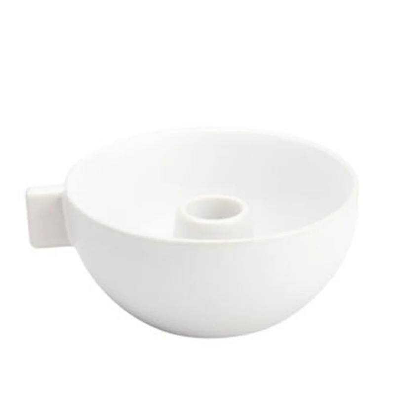 Kerzenhalter mit Griff - weiß Ø 12 cm
