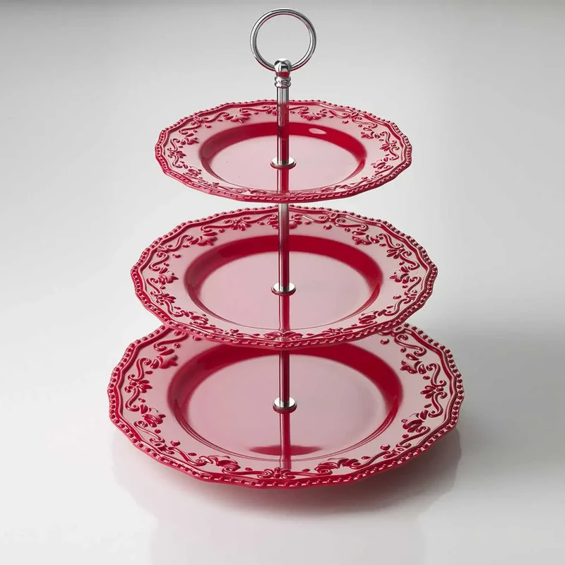 Mario Luca Giusti Guendalina cakestand red