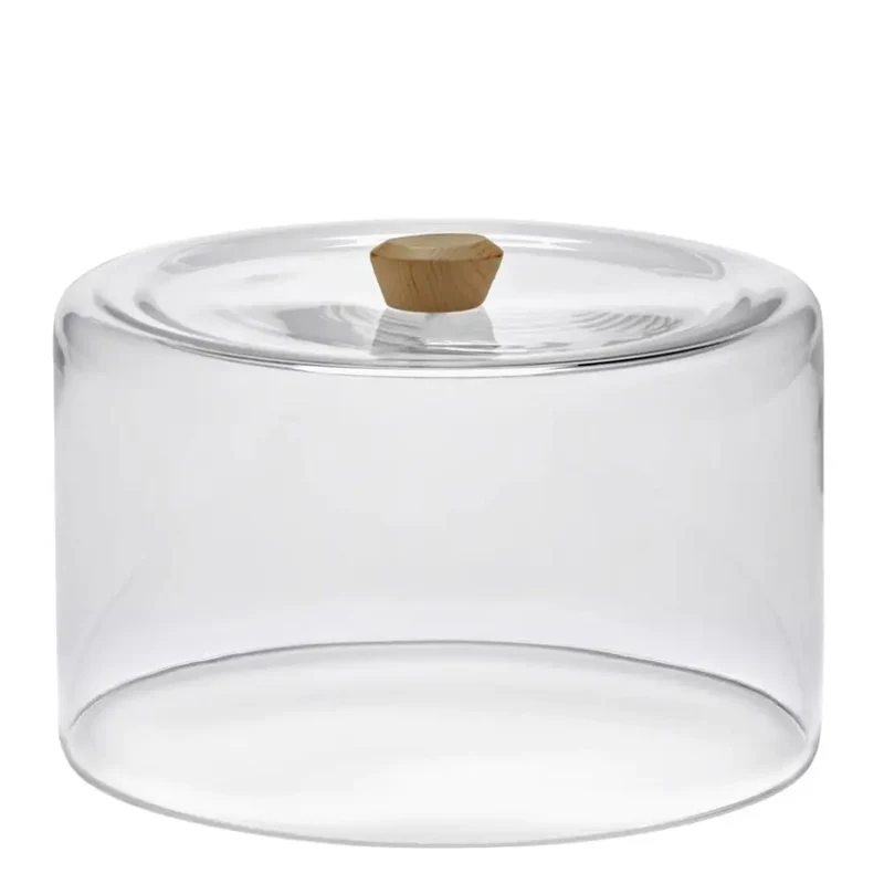 Serax Dune Glass Dome with ash wood knob diam. 30.5 cm. - 12 in.
