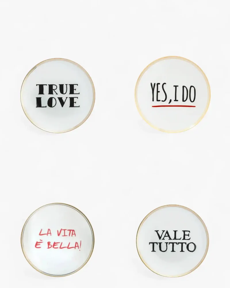 Bitossi La Tavola Scomposta set 4 small plates mod. 3