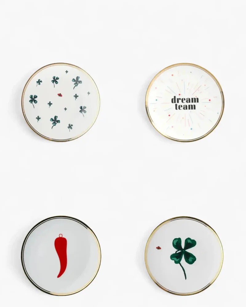 Bitossi La Tavola Scomposta set 4 small plates mod. 1