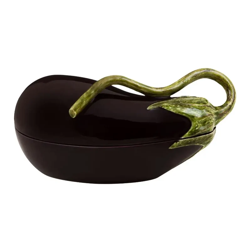 Bordallo Pinheiro Aubergine box 31.5x15 cm. - 12.4x5.9 in.