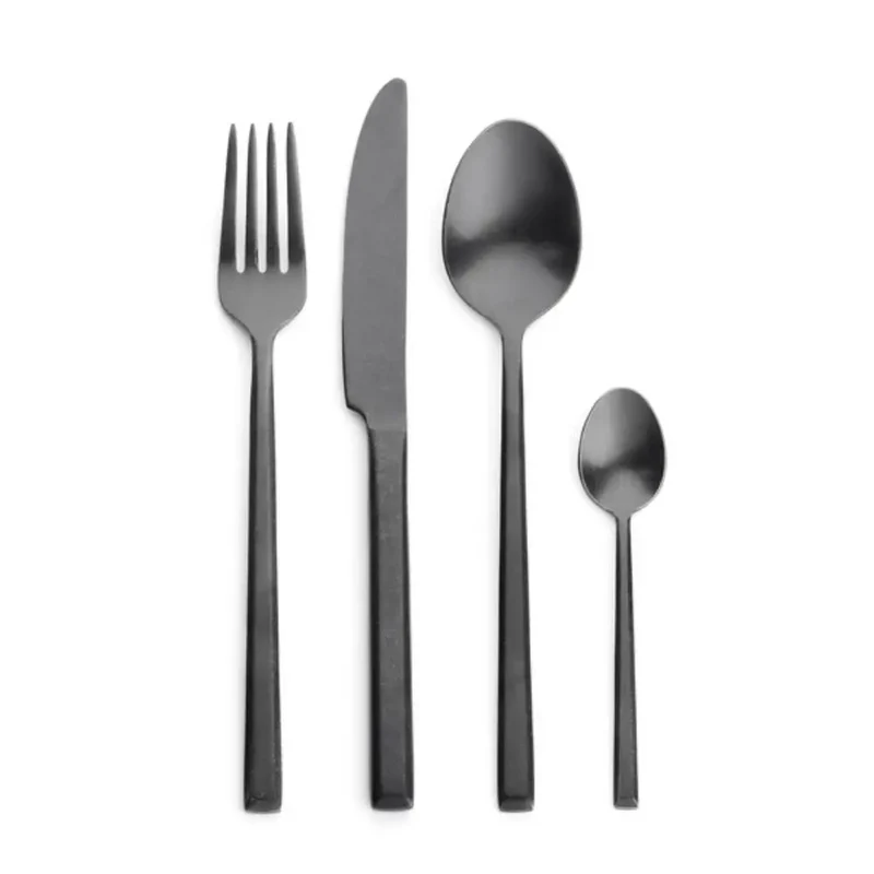 Serax Pure set 24 cutlery black