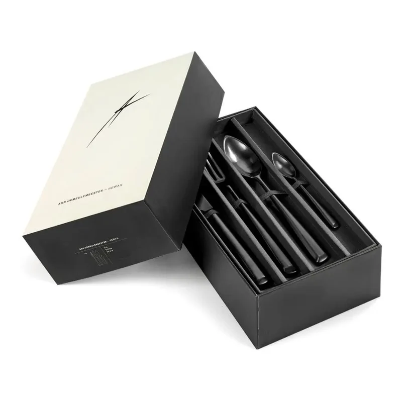 Serax Zoë set 24 cutlery black steel
