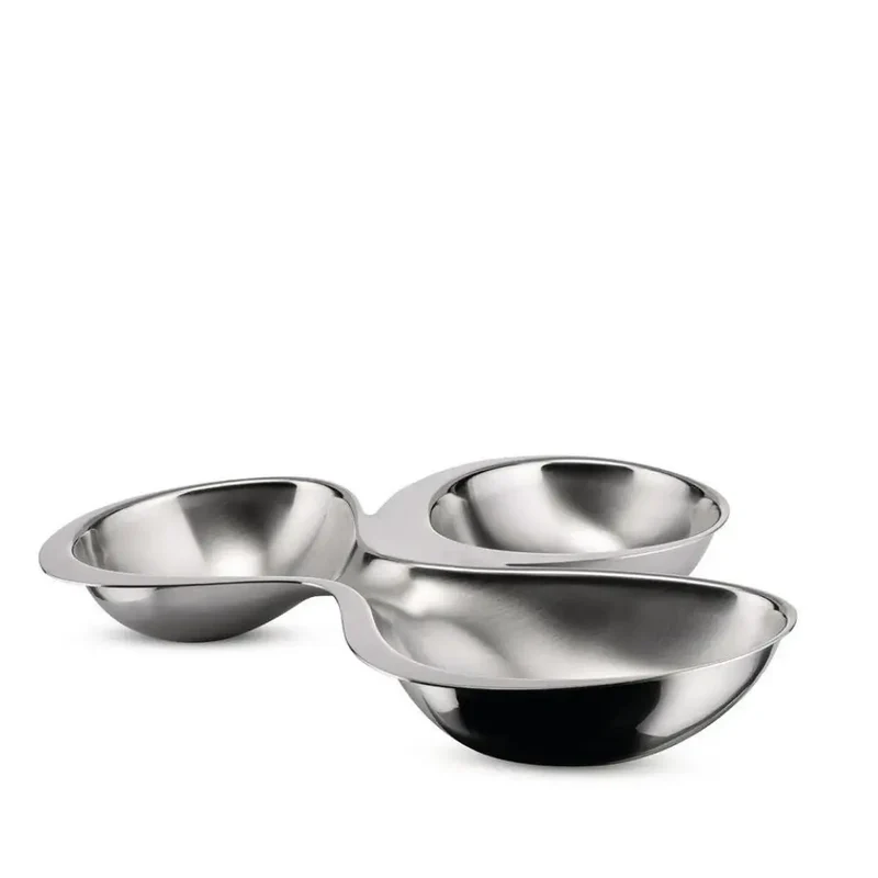 Alessi RA03 Babyboop three-section hors-d'oeuvre set in steel