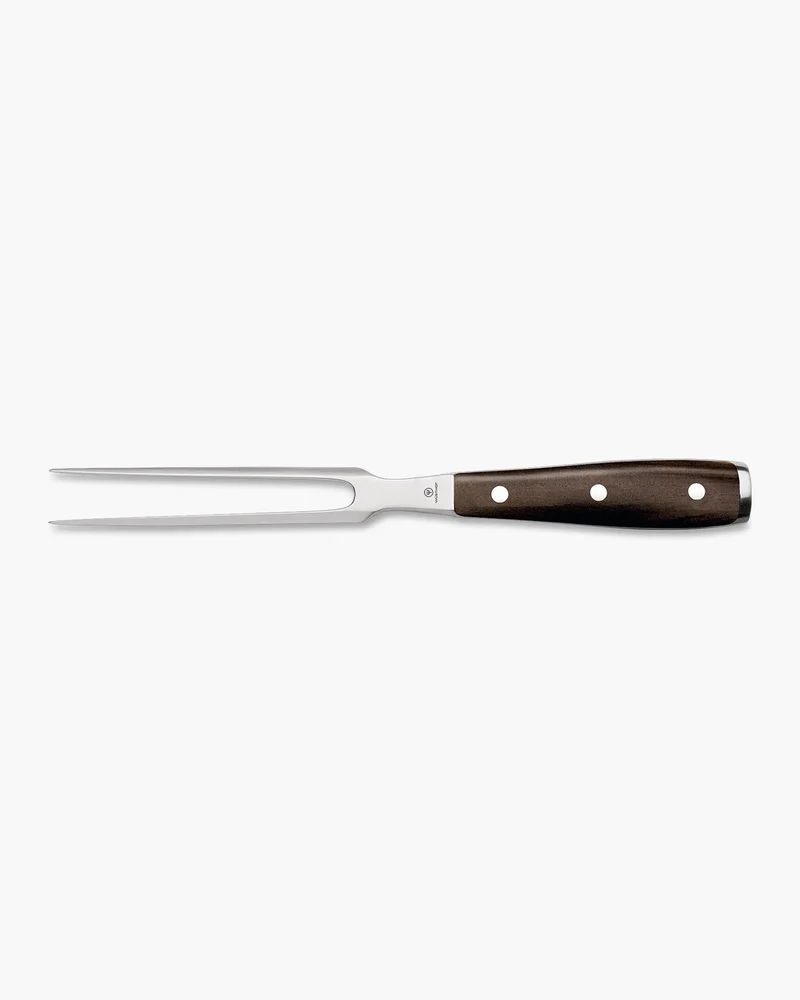Wusthof Ikon straight meat fork - african black wood