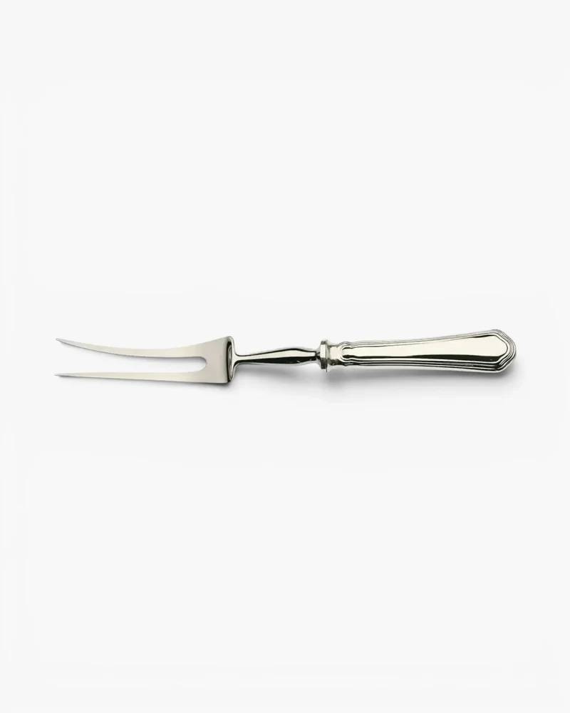 Broggi Serbelloni chop carving fork silver plated nickel