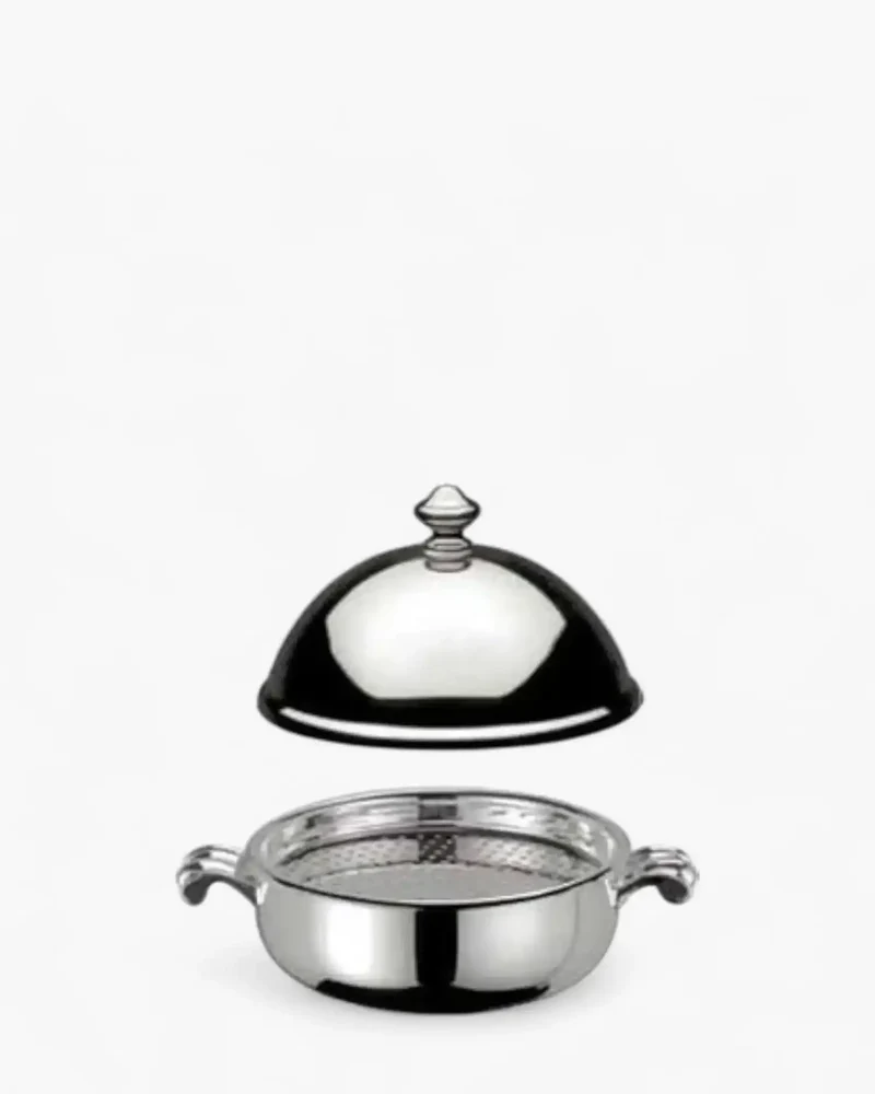 Broggi Classica butter holder with lid silver plated nickel