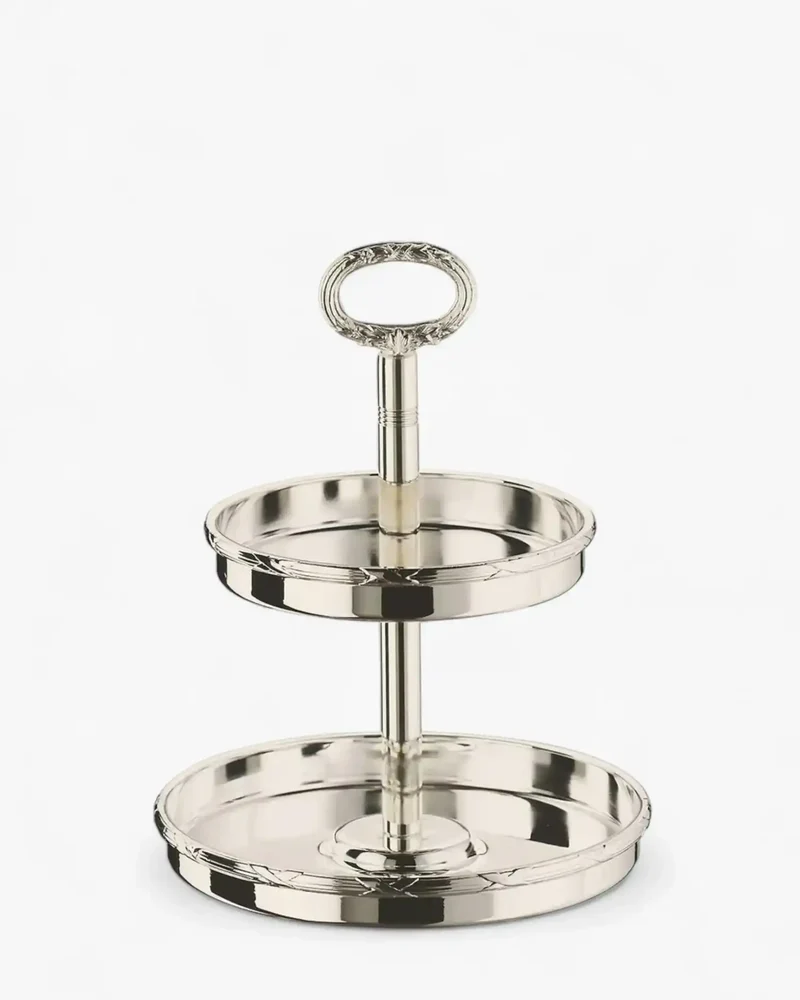 Broggi Rubans jam holder with ring silver plated nickel