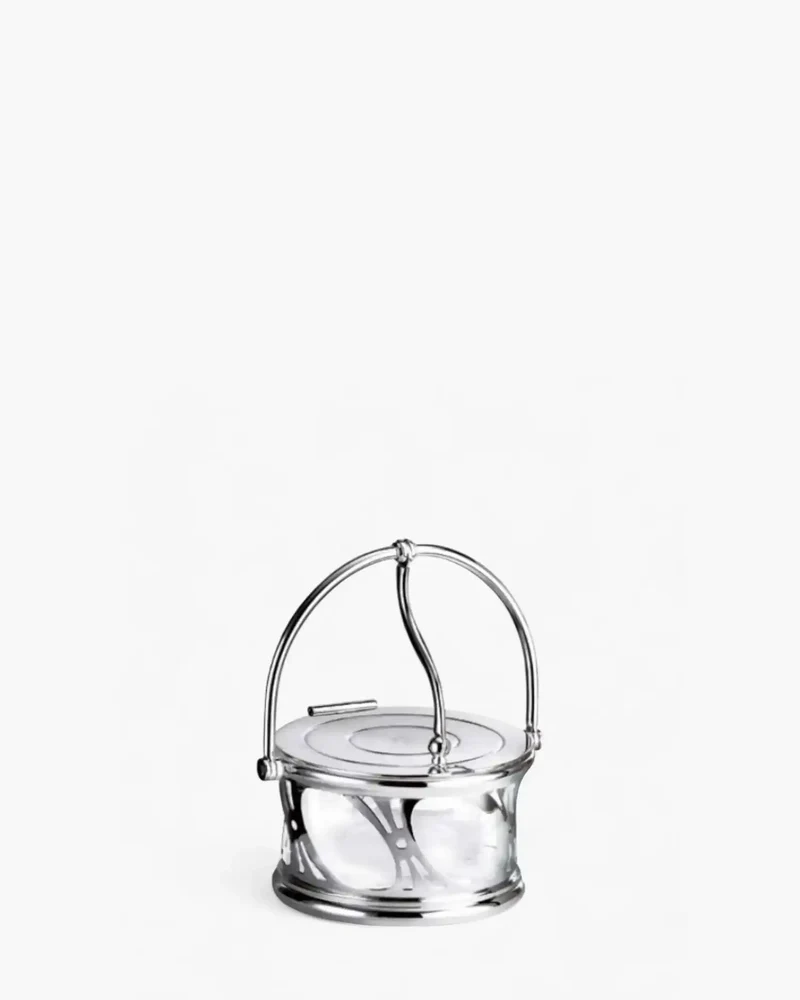 Broggi Classica grated cheese bowl silver plated nickel