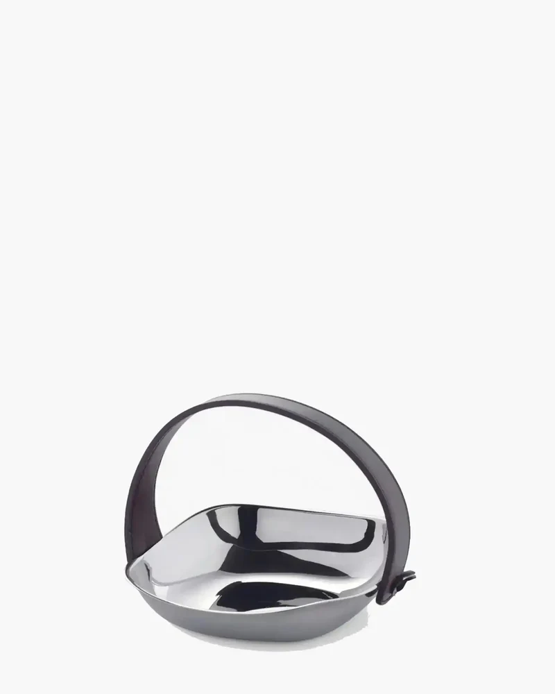 ab+ by Abert Cacao bread basket with faux leather handle