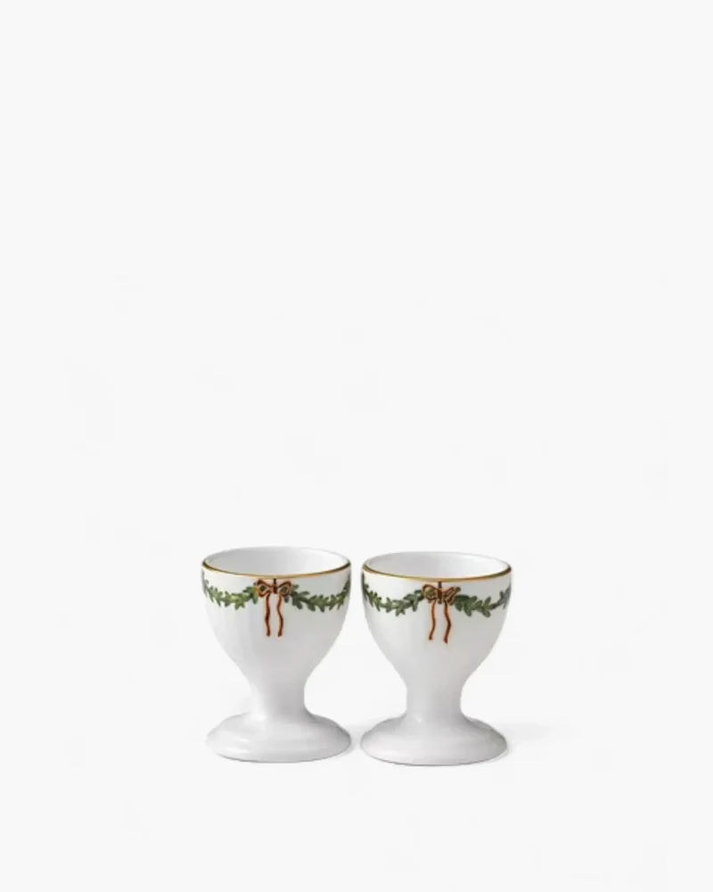 Royal Copenhagen Star Fluted Christmas egg cup h 6.25 cm - 2.56 in