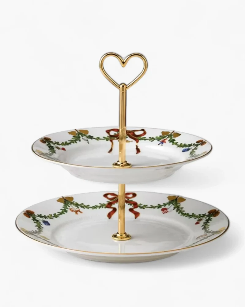 Royal Copenhagen Star Fluted Christmas étagère h 23 cm - 9.06 in