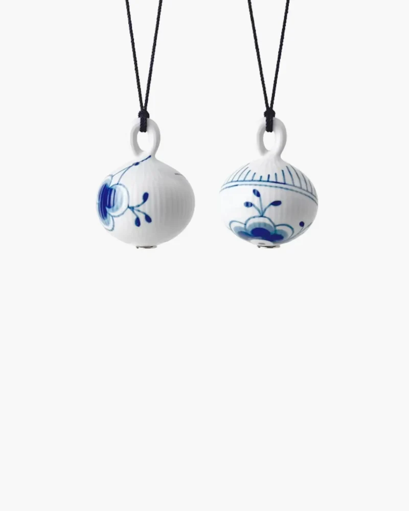 Royal Copenhagen Blue Fluted Mega set 2 Christmas bauble 9.5 cm - 3.75 in