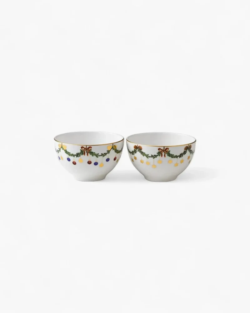 Royal Copenhagen Star Fluted Christmas set 2 bowls 30 cl - 10.15 in