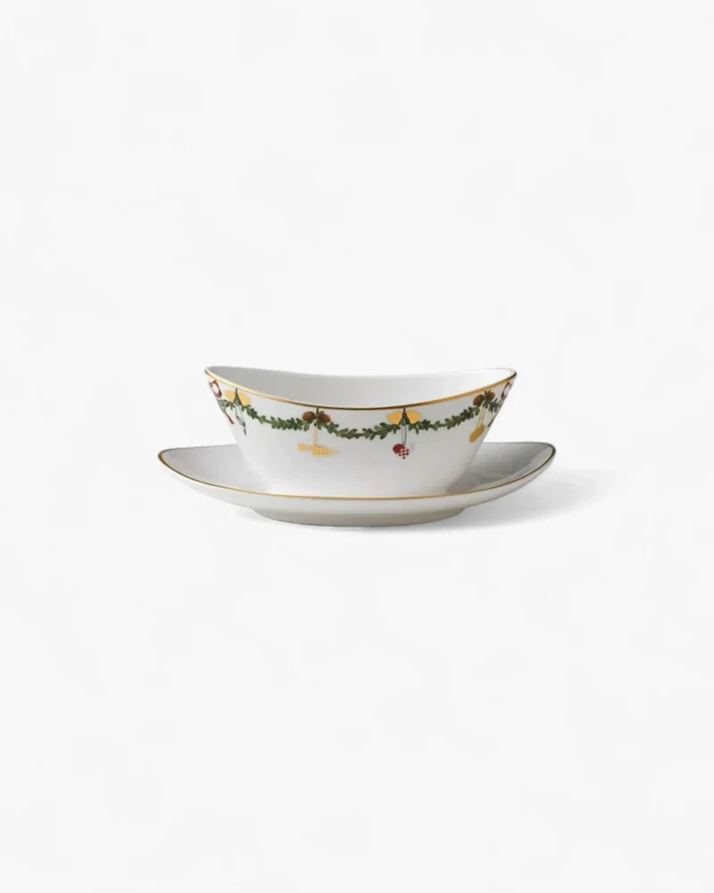 Royal Copenhagen Star Fluted Christmas sauce bowl