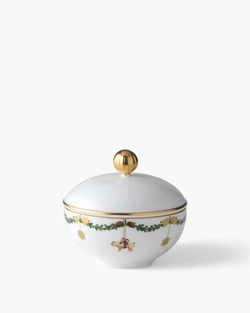 Royal Copenhagen Star Fluted Christmas sugar bowl 15 cl - 5.08 oz