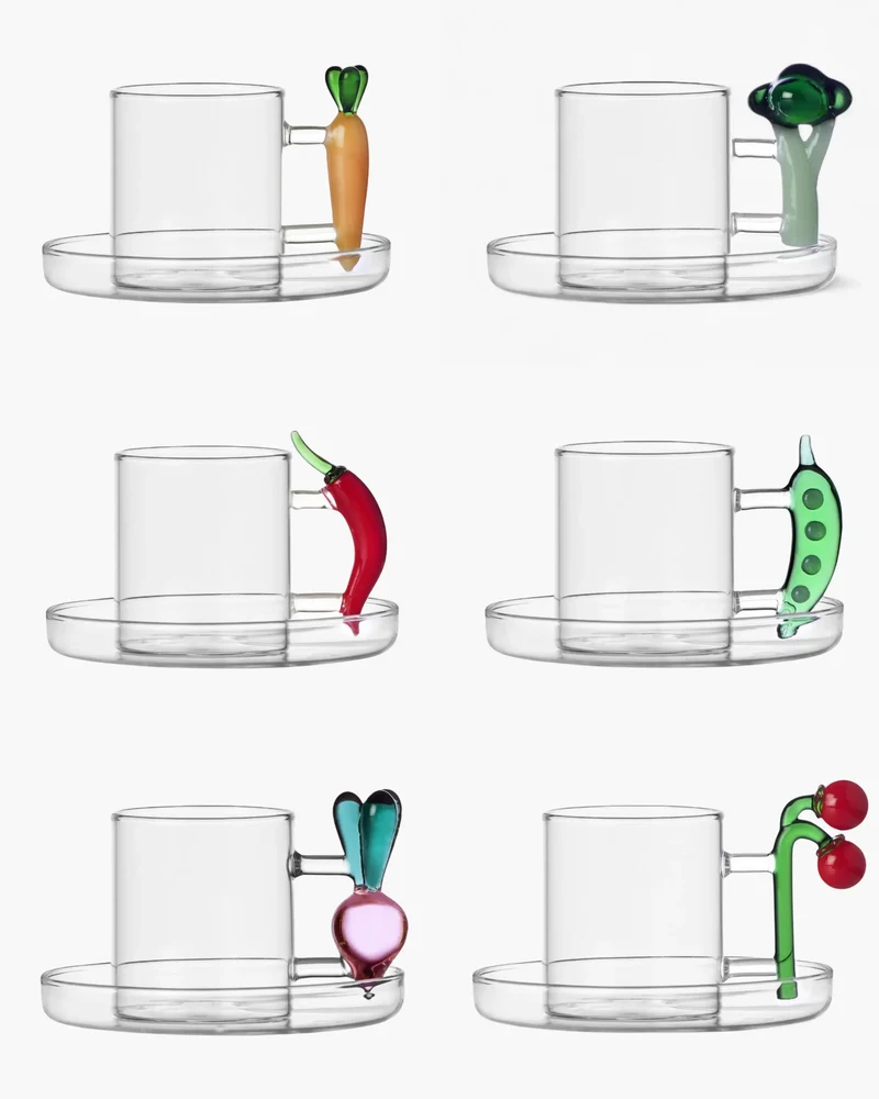 Ichendorf Vegetables set 6 coffee cups mix