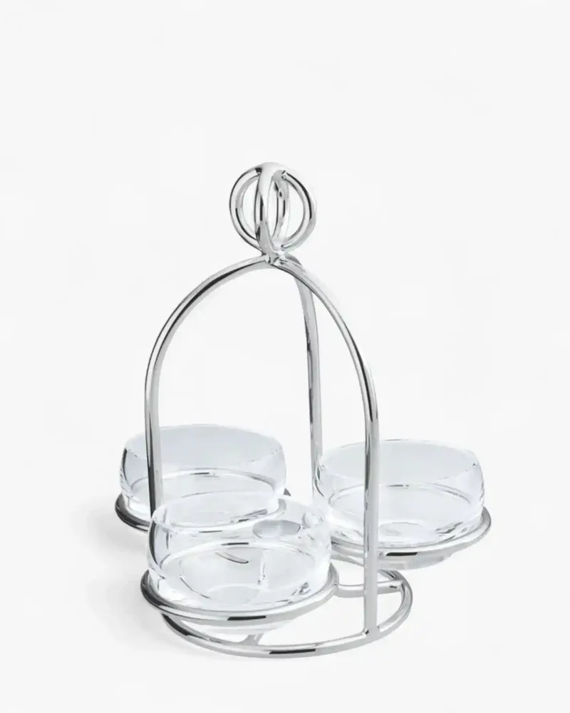 Ercuis Latitude snack server silver plated