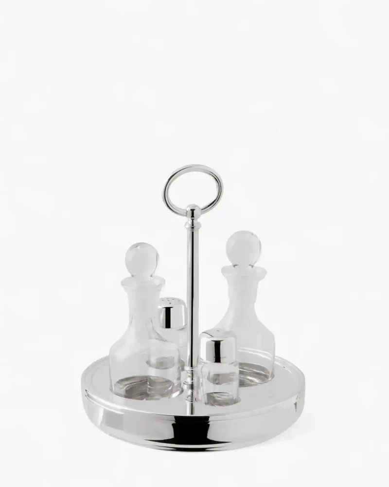 Ercuis Rencontre cruet stand 4 pieces silver plated