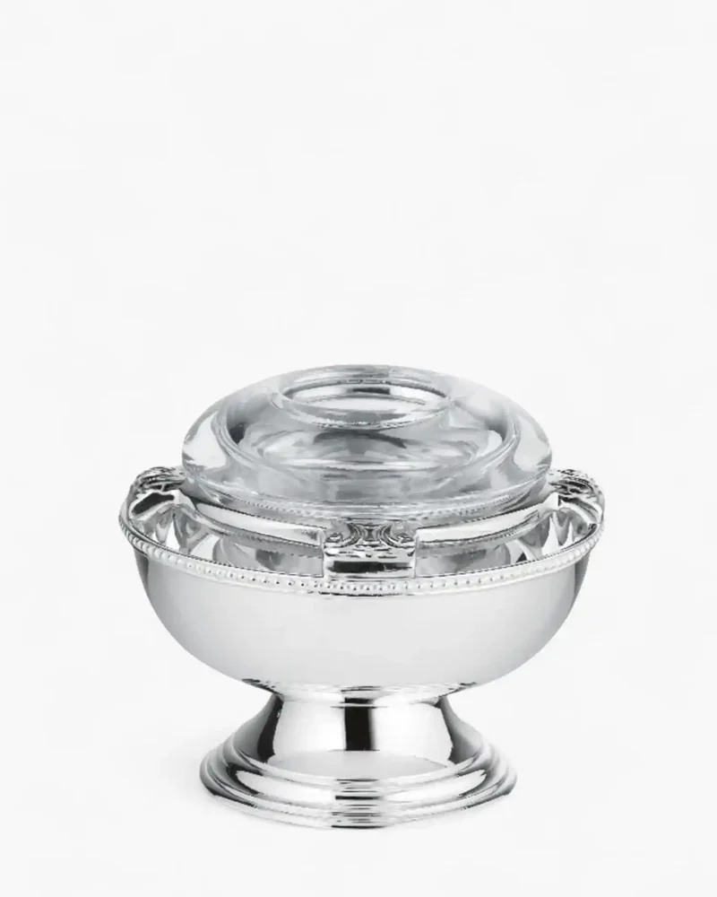 Ercuis Ambassade Perles caviar cup silver plated