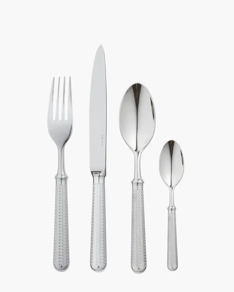 Ercuis Miroir Diamant 24-piece cutlery set silver plated