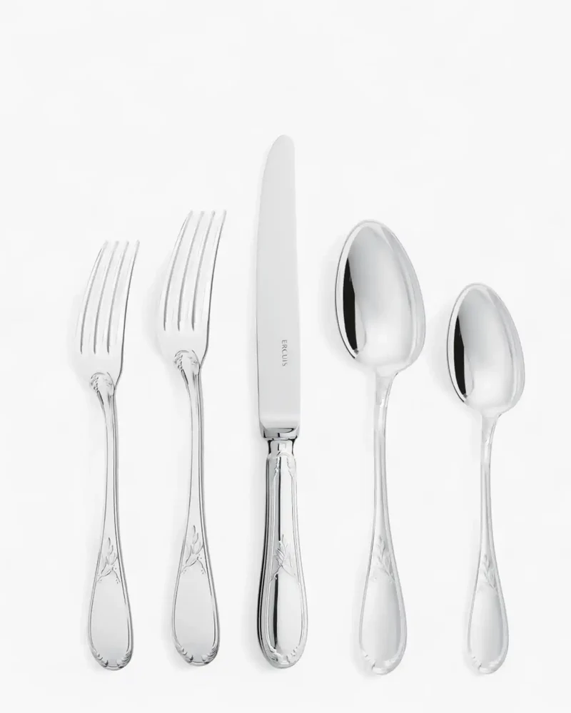 Ercuis Lauriers 5-piece cutlery set silver plated